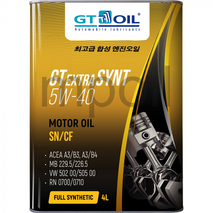 Масло GT Extra Synt 5W-40 API SN/CF 4 л
