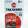 Масло TAKAYAMA 5W-40, API SN/CF" 1л