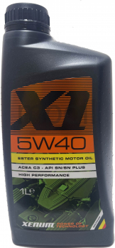 Масло Xenum X1 5W40 с эстерами 1л