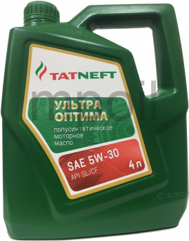 Масло Tatneft Ультра Оптима 5W-30 4л п/с