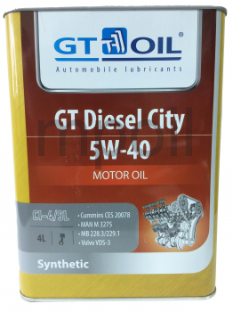 Масло GT Diesel City 5W-40 API CI-4/SL 4 л