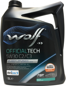 Масло WOLF OFFICIALTECH 5W30 C2/C3 5L