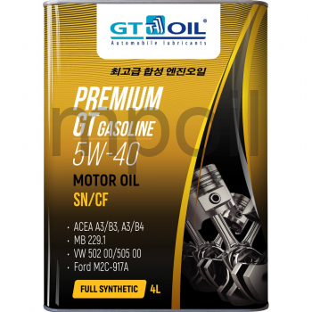 Масло Premium GT Gasoline 5W-40 API SN/CF 4 л