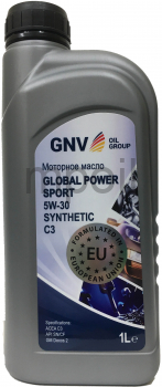 Масло GNV Global Power Sport 5W-30 Synthetic C3, SN/CF 1л