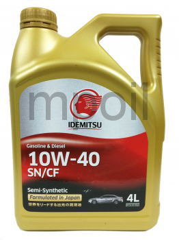 Масло IDEMITSU 10W-40 SN/CF (S-S) 4л