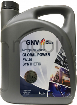 Масло GNV Global Power 5W-40 Synthetic A3/B4, SN/CF 4л