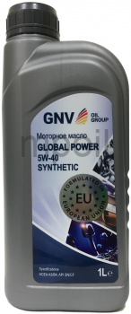 Масло GNV Global Power 5W-40 Synthetic A3/B4, SN/CF 1л