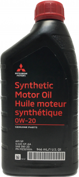 Масло MITSHUBISHI SYNT 0W20 OIL SN 0,946 л