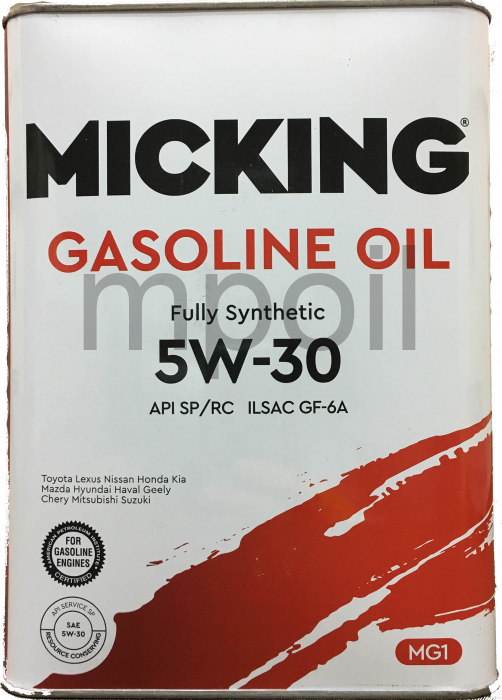 Масло Micking Gasoline Oil MG1 5W-30 SP/RC 4л