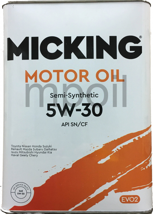 Масло Micking Motor Oil EVO2 5W-30 SN/CF п/с 4л