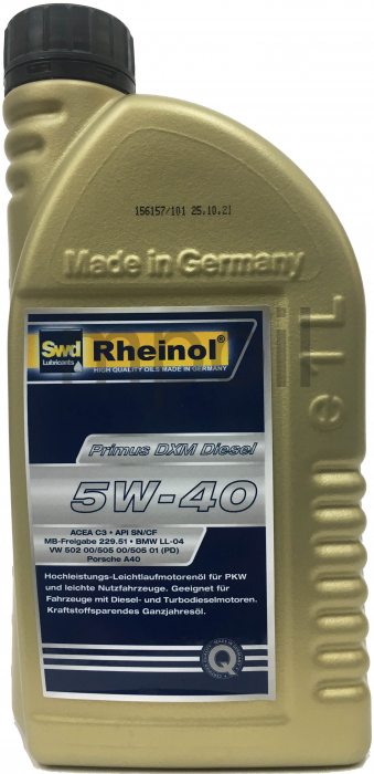 Масло SWD Rheinol  Primus DXM Diesel  5W-40 1л