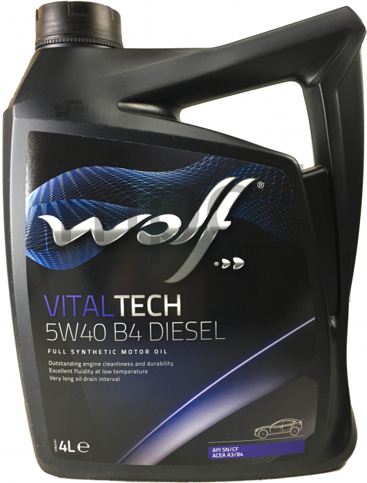 Масло WOLF VITALTECH 5W40 B4 DIESEL 4L