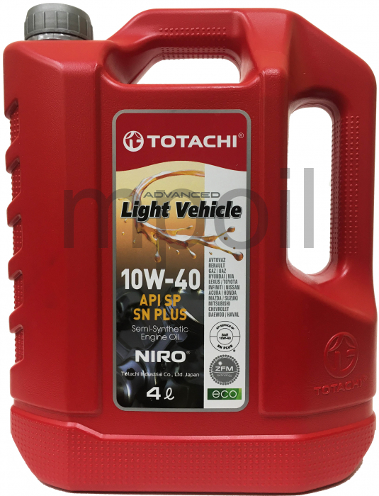 Масло TOTACHI NIRO LV 10W-40 SN п/с 4л