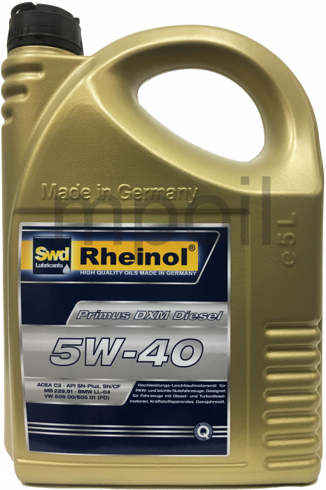 Масло SWD Rheinol  Primus DXM Diesel  5W-40 5л 31239571