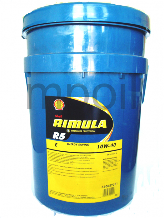 Масло SHELL RIMULA R5 E 10W-40 (20л)
