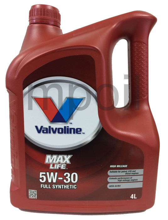 Масло Valvoline MAXLIFE 5W30 4л