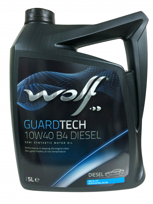 Масло WOLF GUARDTECH 10W40 B4 DIESEL 5L