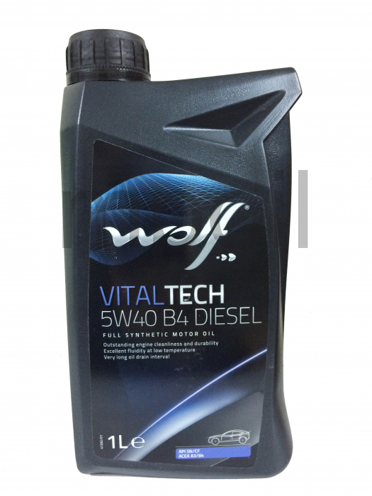 Масло WOLF VITALTECH 5W40 B4 DIESEL 1L