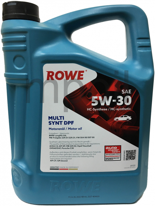 Масло Rowe HIGHTEC MULTI SYNT DPF 5W-30 5л