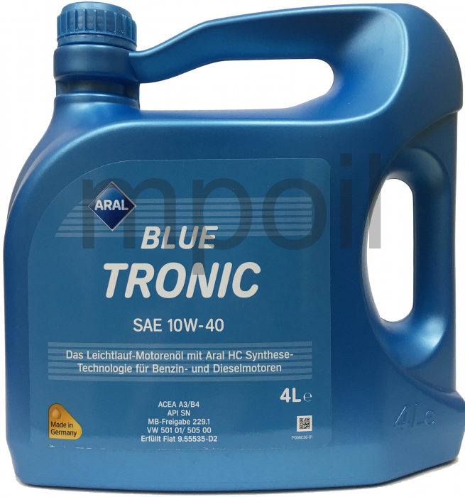 Масло Aral Blue Tronic 10W-40 4л п/с