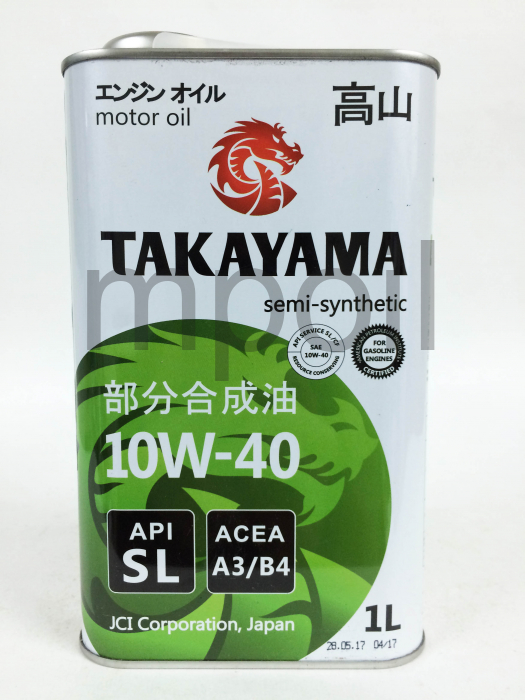Масло TAKAYAMA 10W-40 п/с, SL, A3/B4 1л