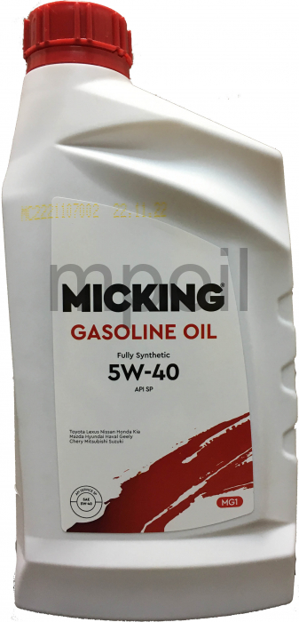 Масло Micking Gasoline Oil MG1 5W-40 SP 1л