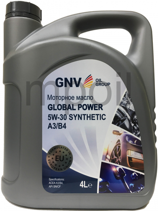 Масло GNV Global Power 5W-30 Synthetic A3/B4, SN/CF 4л