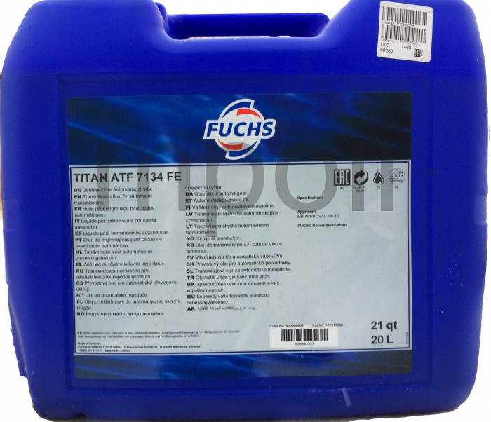 Масло Fuchs Titan ATF 7134 FE MB 236.15 АКПП 7G 20л