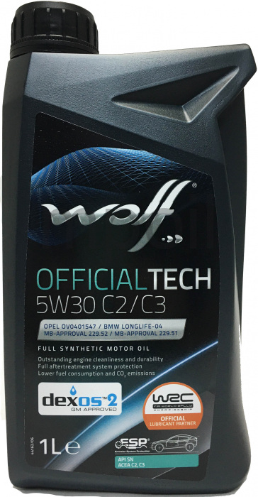 Масло WOLF OFFICIALTECH 5W30 C2/C3 1L