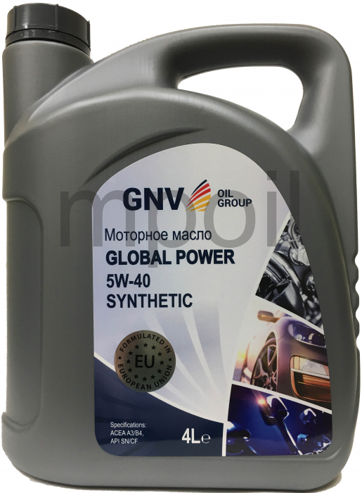 Масло GNV Global Power 5W-40 Synthetic A3/B4, SN/CF 4л