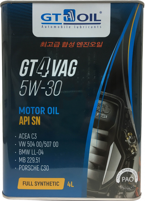 Масло GT 4 VAG 5W30 API SN 4 л 504/507