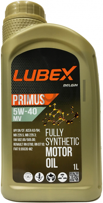 Масло LUBEX Primus MV 5W-40 CF/SN A3/B4 (1л)