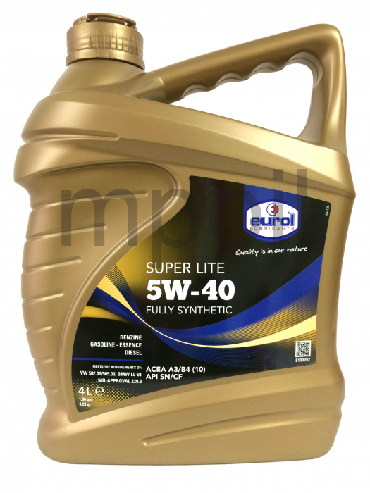 Масло EUROL Super Lite 5W-40 синт. 4л