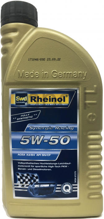 Масло SWD Rheinol  Synergie Racing 5W-50 1л