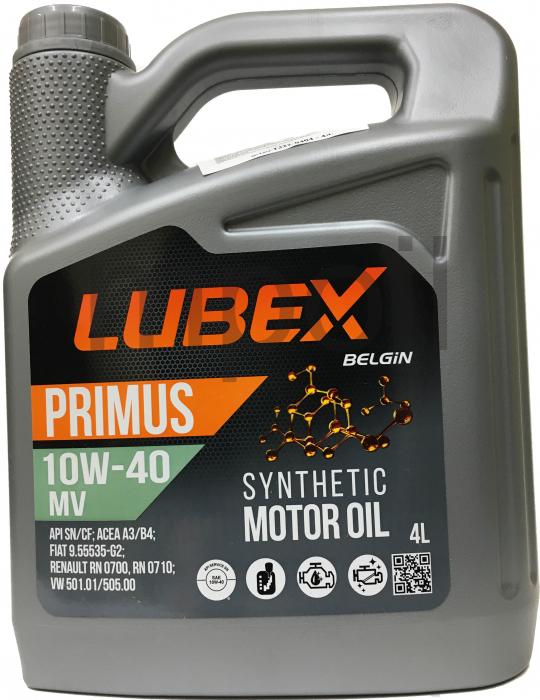 Масло LUBEX Primus MV 10W-40 CF/SN A3/B4 (4л)