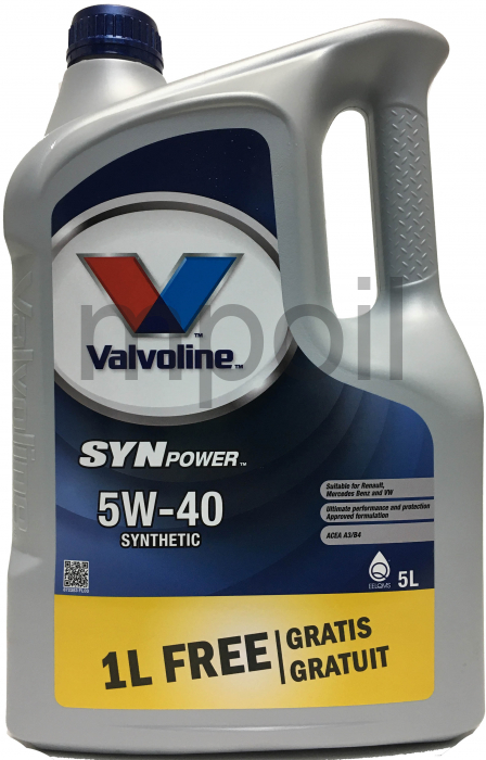 Масло Valvoline SYNPOWER 5W40 5л